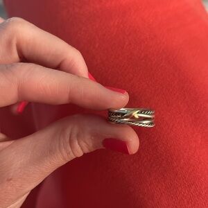 David yurman x crossover ring with 18k gold